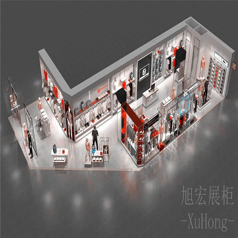 定制体育用品展示架 运动服展示柜铁艺服装陈列架运动潮牌货架
