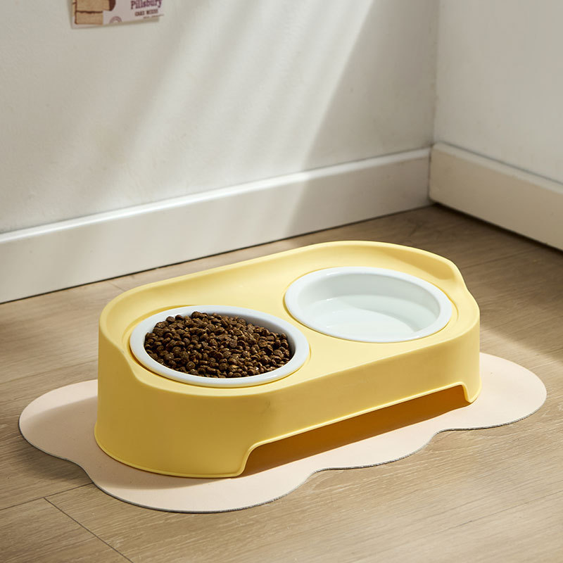 Amarillo + tazón de cerámica (sin almohadilla para disparar)