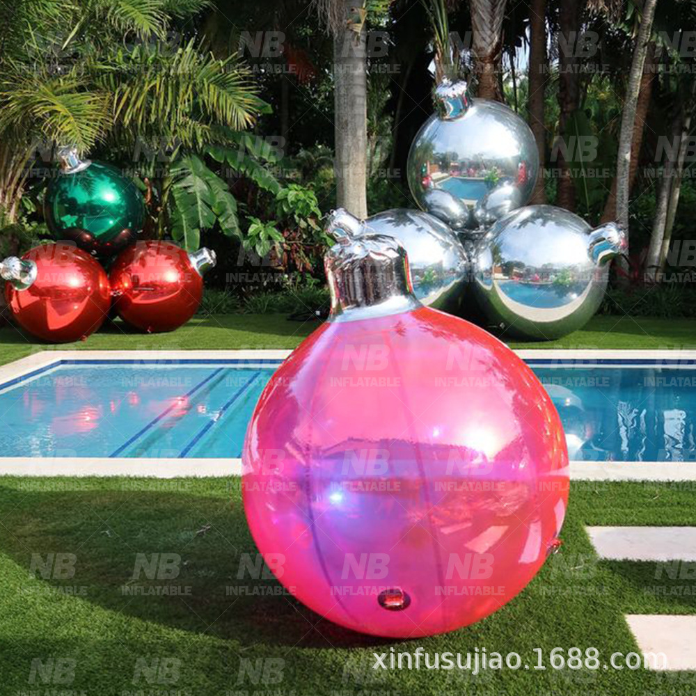 Fábrica directa de gran espejo bola de decoración interior al aire libre fiesta de Navidad Halloween PVC infláble flash