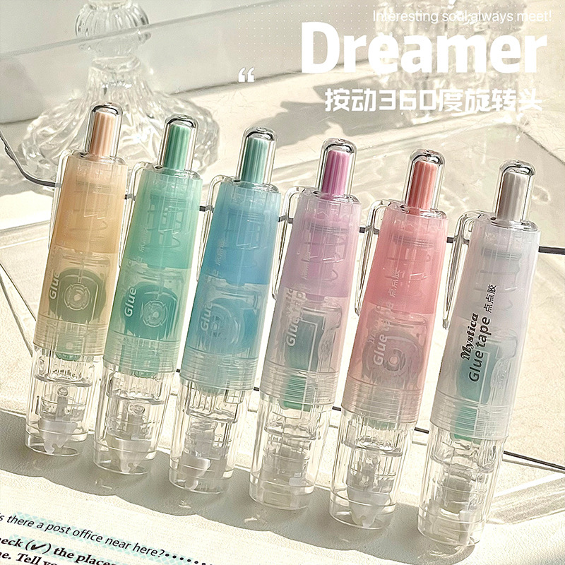 Cinta de punteada de alta apariencia para estudiantes con cinta de doble cara de alta viscosidad hecha a mano, cinta de corrección de puntos de secado rápido