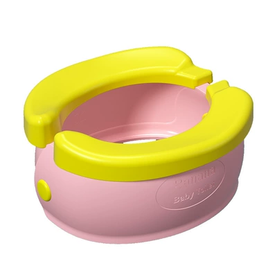 Children's Outgoing Folding Toilet Portable On-board emergency urine bag - pink-banana-folding-toilet-send-20-cleaning-bag