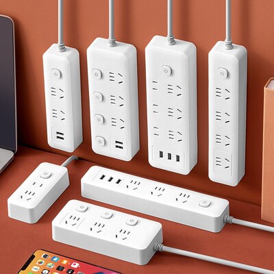 Розетка Xiaobai с USB-разъемом, бытовая многорозеточная вилка, длинная линия, независимая сменная плата переключателя с пористой линией, доска для перетаскивания
