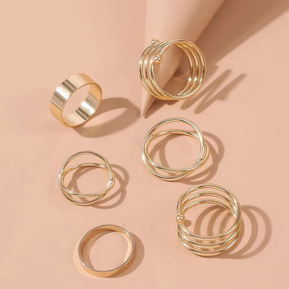 New Simple Geometric Ring Set display picture 4