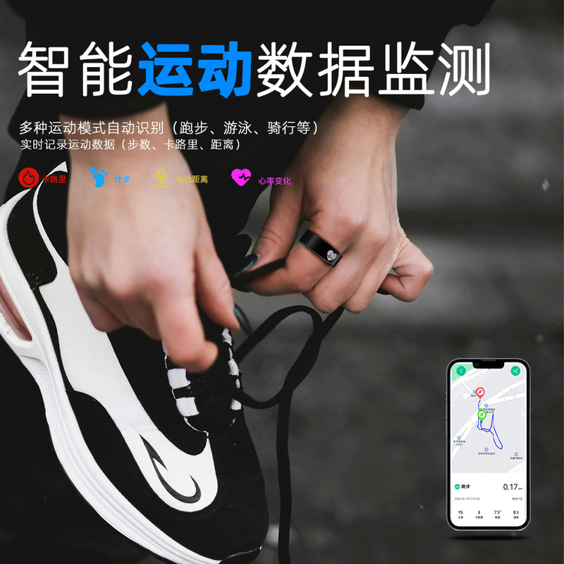 ECG智能戒指心电心率血氧血压血糖体温睡眠运动自动监测远程关爱|undefined