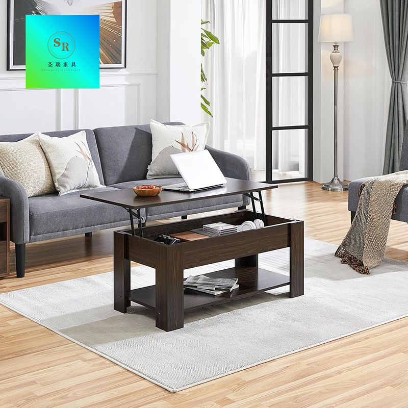 Lift-Top Coffee Table Suitable for Small Living Rooms, Small Wooden Lift-Top Coffee Table, Living Room Coffee Table, Lift-Top Coffee Table