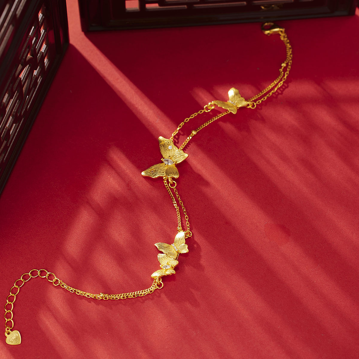 Fashionable Double-Layer Brushed Bracelet S925 Sterling Silver New Summer Zirconia Sparkling Butterfly Women's Jewelry_voghion.com