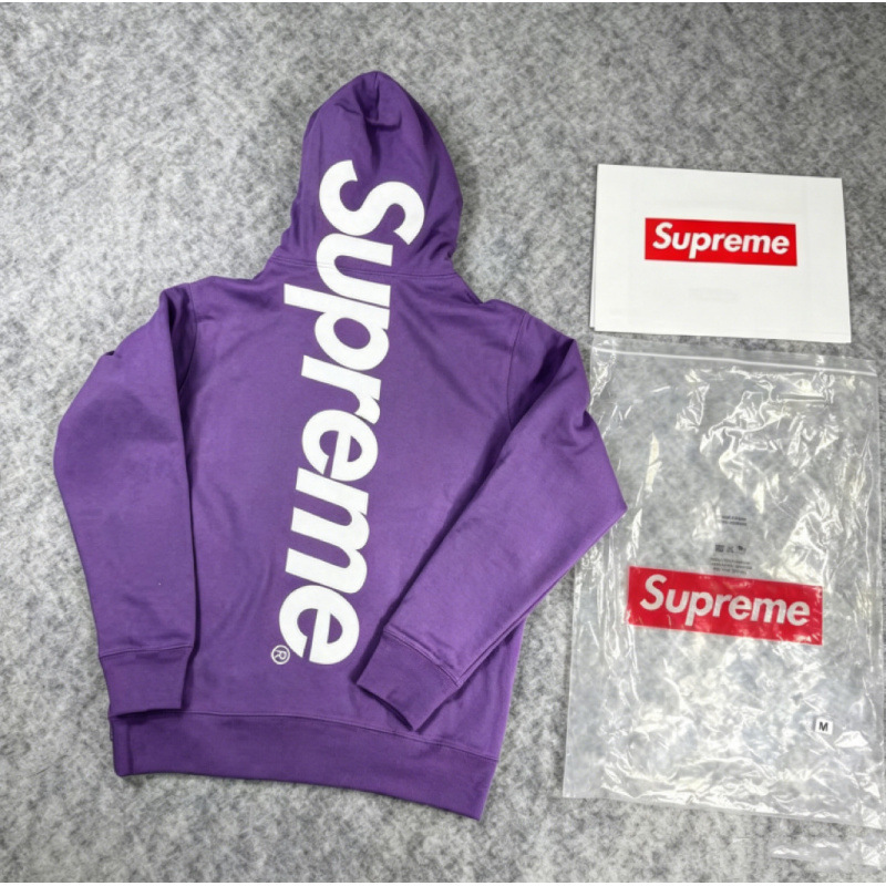 E550 # Classic large logo hooded sweatshirt purple / S