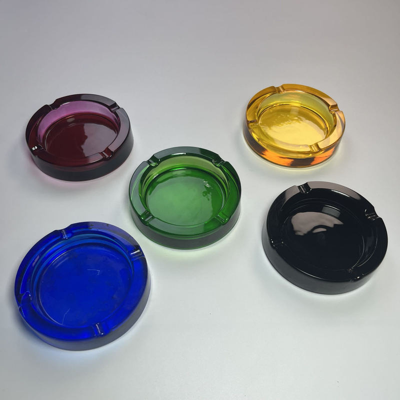 Crystal ashtray creative fashion European small size color ashtray hotel guest room bedroom personality exquisite small ashtray