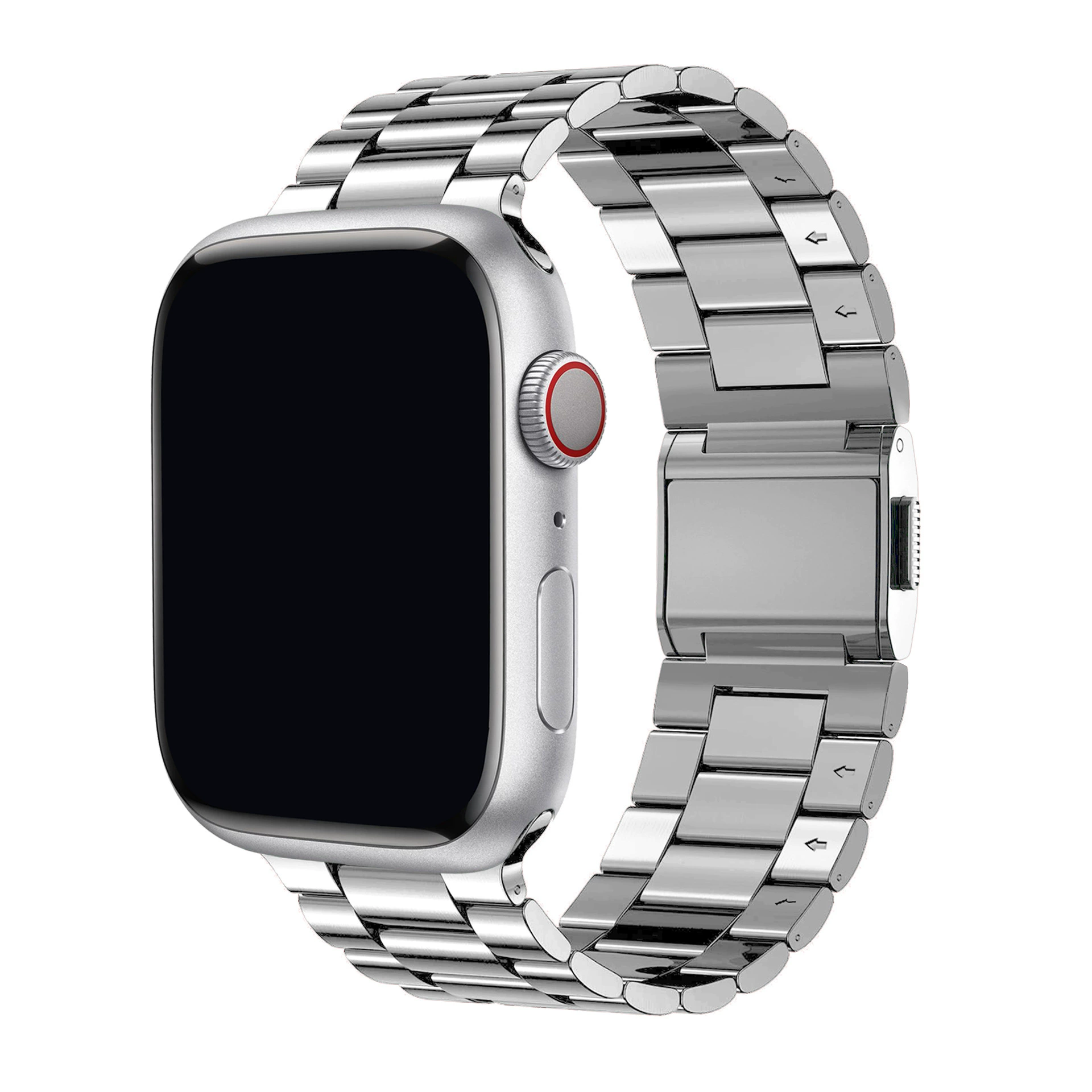 Подходит для Apple, три бусина ремешок для часов из металлической нержавеющей стали с магнитной всасывающей пряжкой apple watch ultra из нержавеющей стали