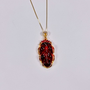 Jiandaye Da 25mm Natural Burmese Blood Purple Seiko Inlaid S925 Silver Leaf Pendant wine red Temptation