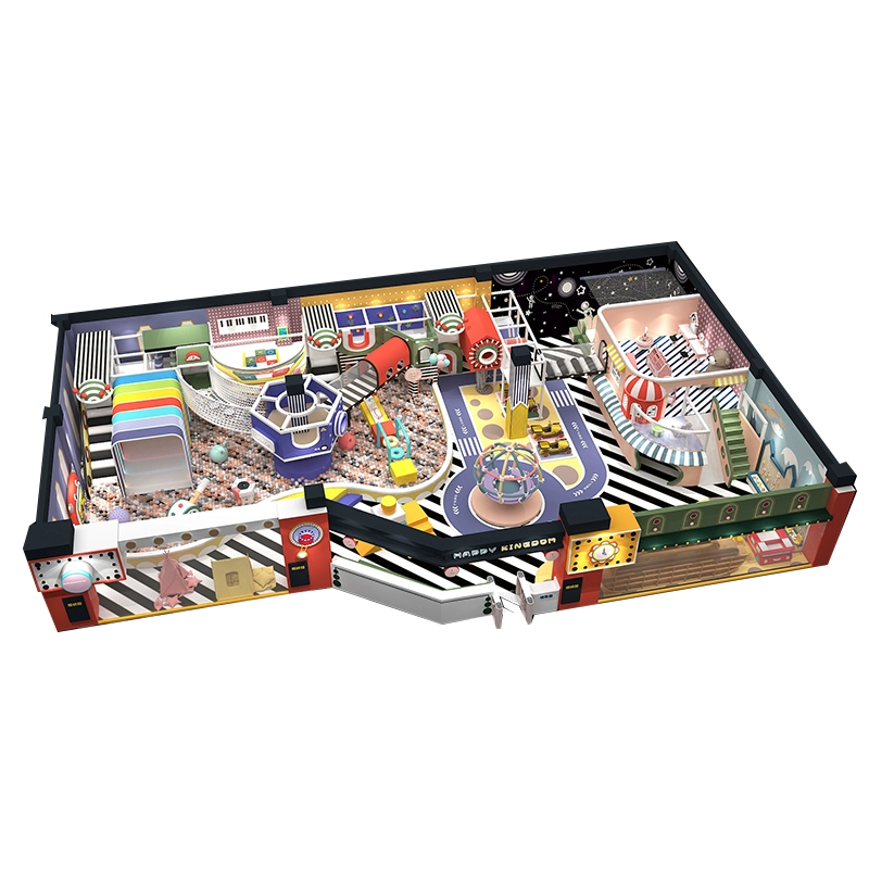 Большой крытый капризный форт Детский парк оборудование Детская площадка Ресторан для родителей и детей