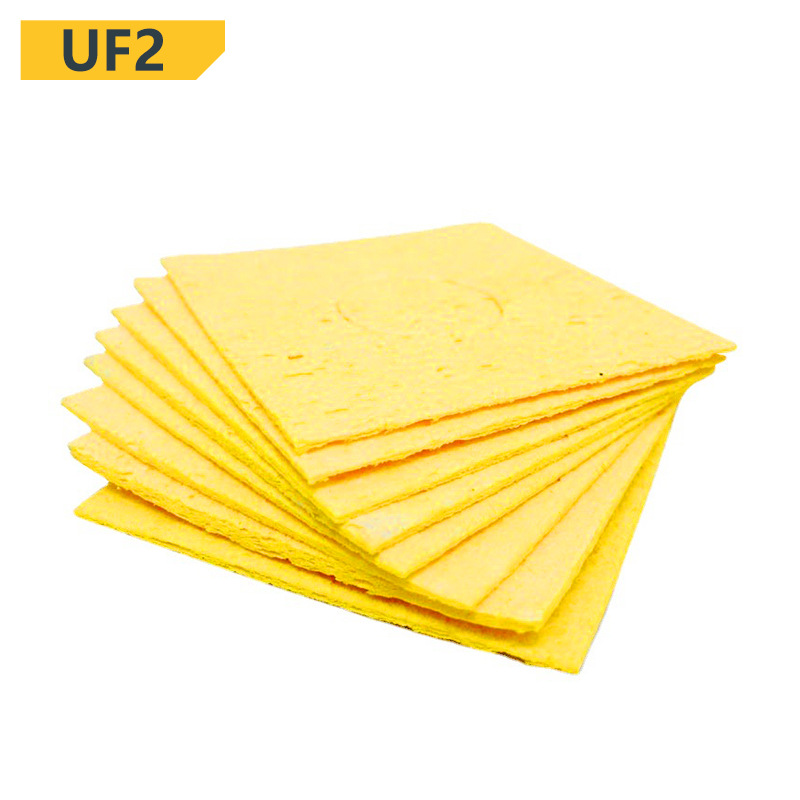 6cm*6cm黄色60W电烙铁海绵耐高温海绵烙铁头海绵清洁海绵除锡海绵