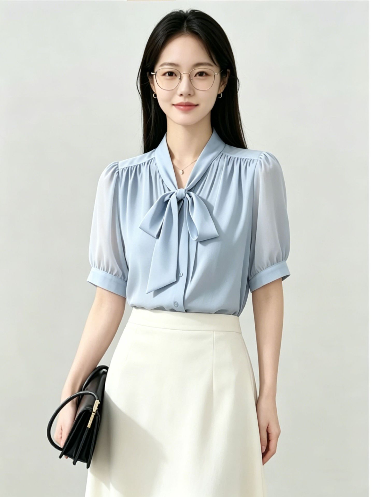 헤이즈 블루 반소매