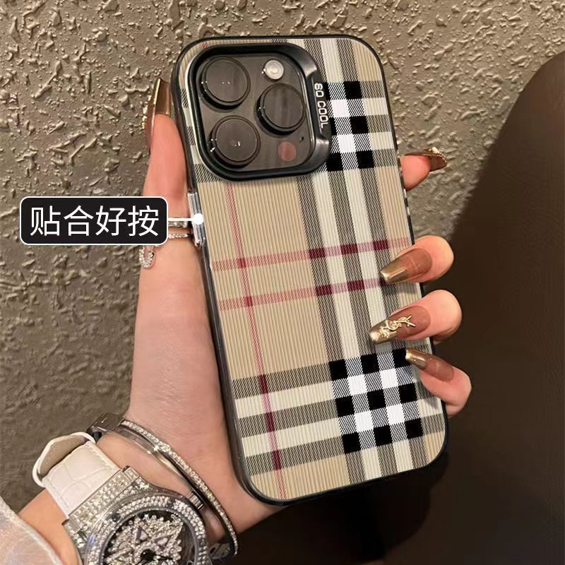 Suitable for Iphone15Promax Apple Mobile Phone Case 14/13/12/11 Simple Plaid Pattern 8/7/Xs/Xr/X