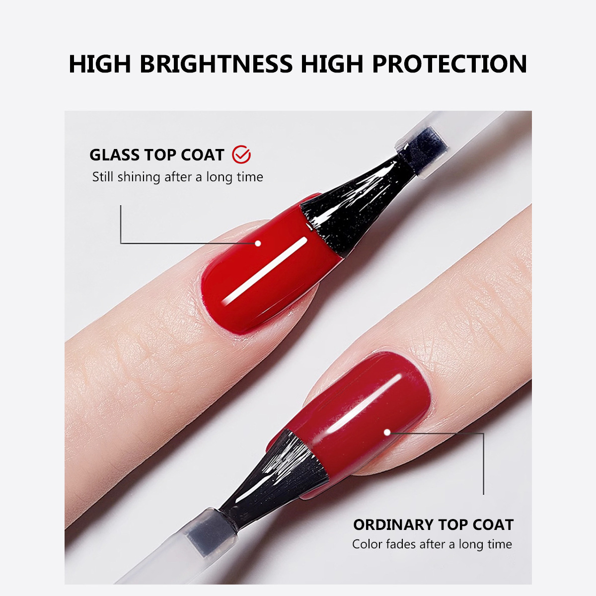 Gel Top Coat para Uñas 100ml Secado Rápido, Protege la Uña para Salón de Uñas image 3