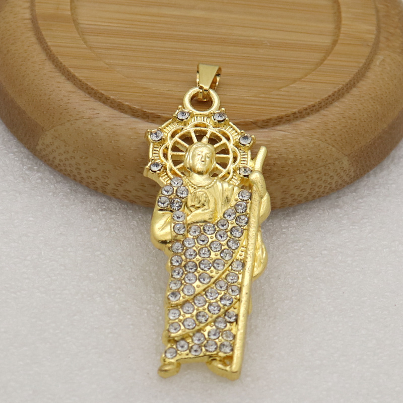 1 Piece Alloy Zircon Human Pendant display picture 3