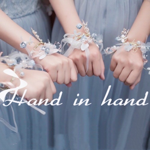 Bridesmaid's wrist flower forest style bride's wrist flower Korean style beautiful Western style super fairy sister group dancing butterfly