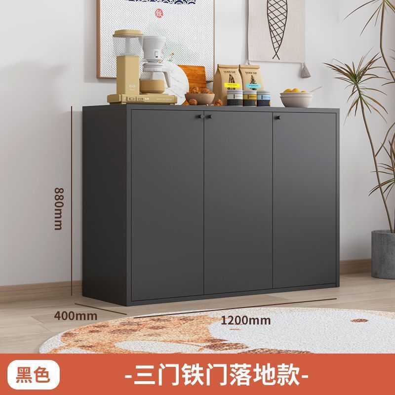 中世スタイルの厚い鉄のクリームスタイルの超薄型サイドボード玄関収納キャビネットリビングルーム食器棚収納鉄靴キャビネット|undefined