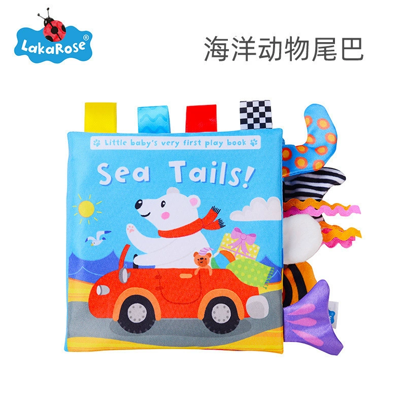 Cloth book, interactive toy, early education, training, English