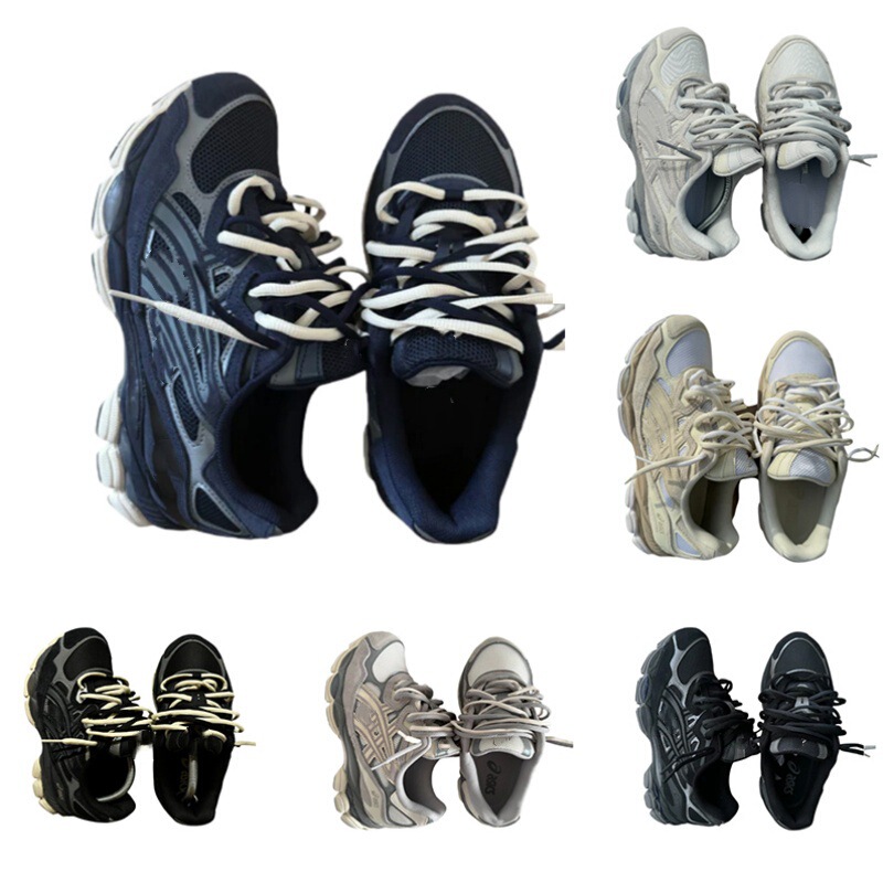 European In-Stock Men's Shoes Gel-Nyc Double Lace Dad Shoes Tennis Shoes Outdoor Casual Couple Sports Men's Shoes