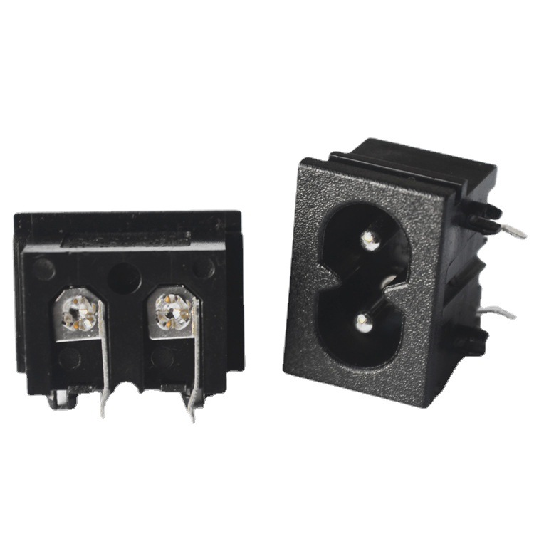 ac生产厂家 AC8字型电源座 小家电插座 弯脚全铜实心插座 AC-003A