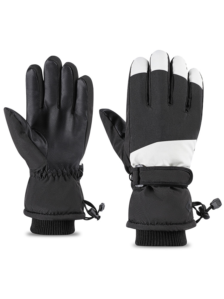 Guantes cálidos para parejas de ciclismo de invierno, guantes de esquí cómodos antideslizantes a prueba de viento y anti-derramamiento con camelón interior para hombres y mujeres