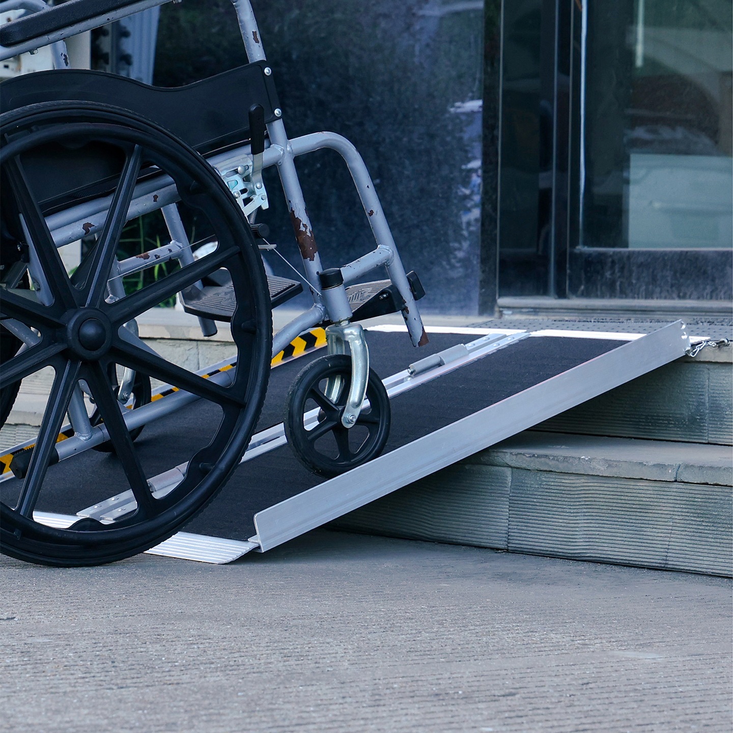 silla de ruedas escalera de rampa placa carro coche eléctrico motocicleta balance coche sin barreras rampa de aluminio escalera de aluminio portátil