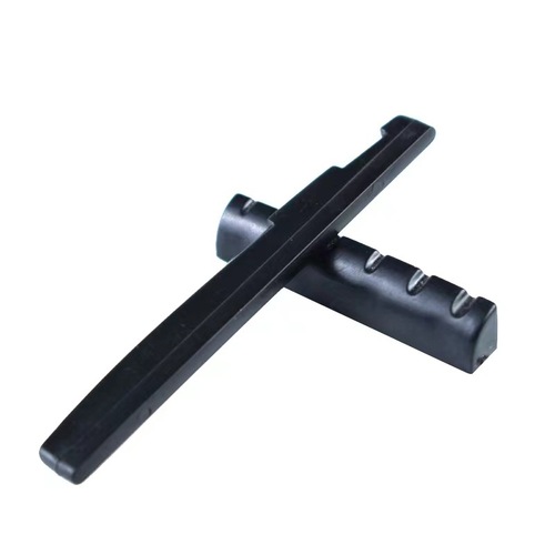 Folk acoustic guitar saddle plastic guitar bridge high quality ABS black white upper and lower guitar saddle string groove