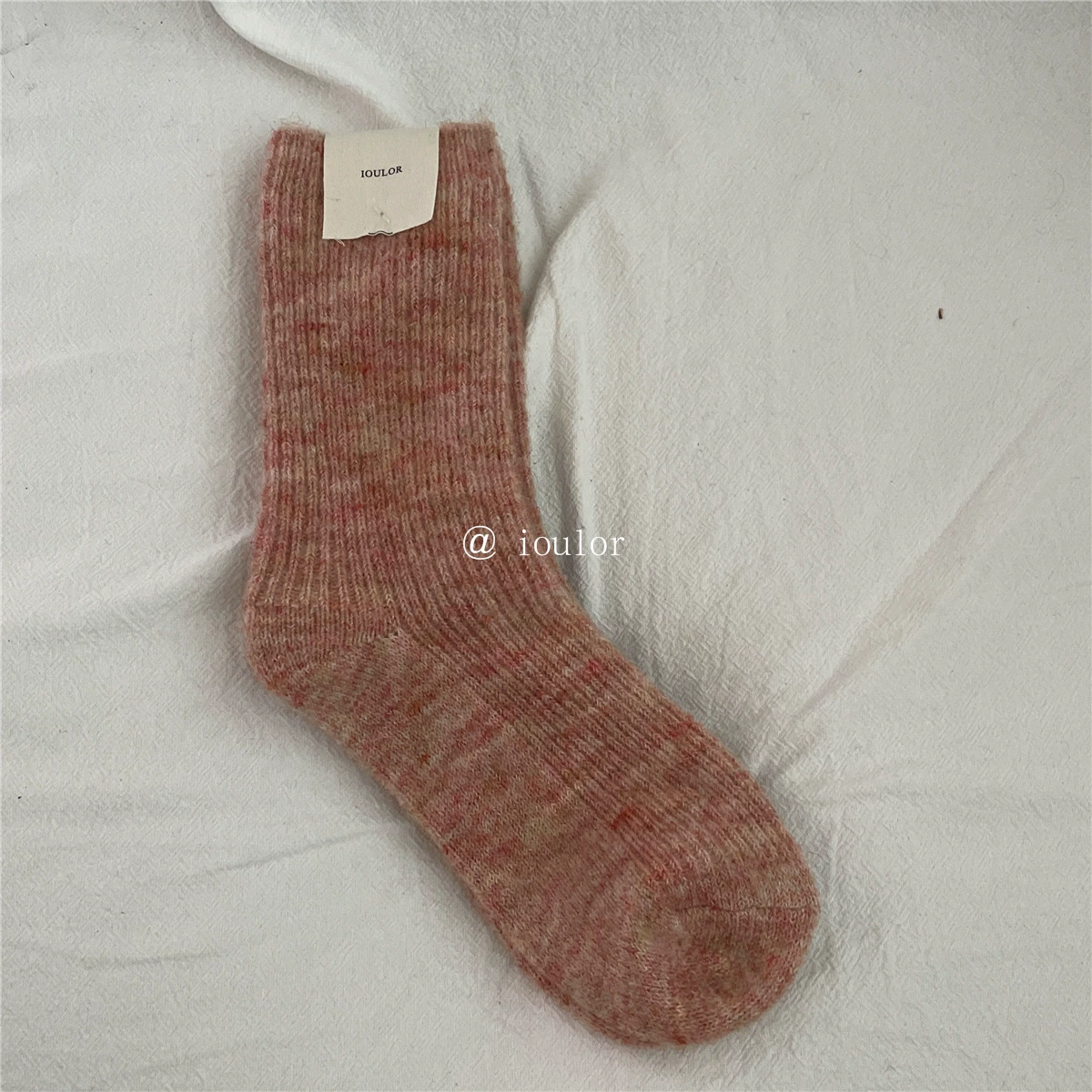 IOULOR Demi-season cashmere Japanese thin woolen knee socks, increased thickness, mid-length, Korean style