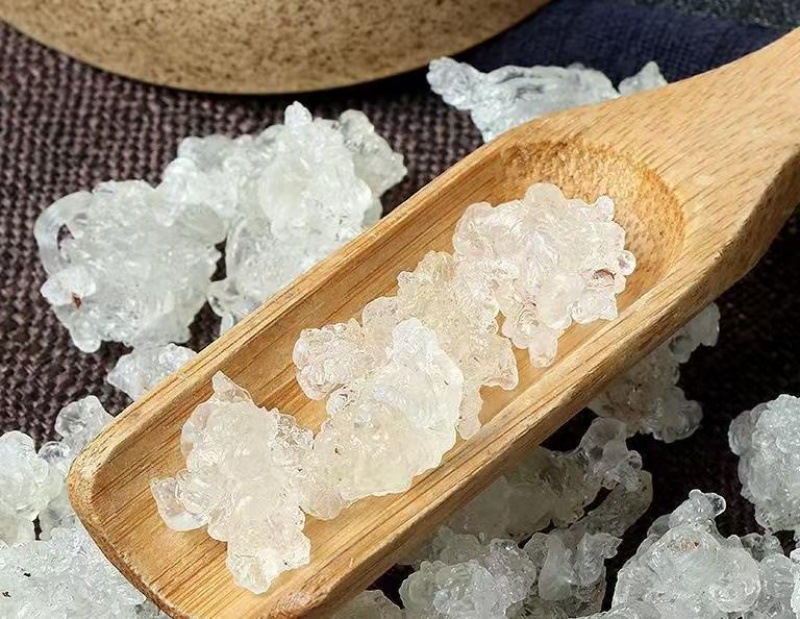 Yunnan Snow Swallow Gum (Sterculia lychnophora Resin) with Peach Gum & Gleditsia Rice — 500g Dried Food-Herb Combo in use