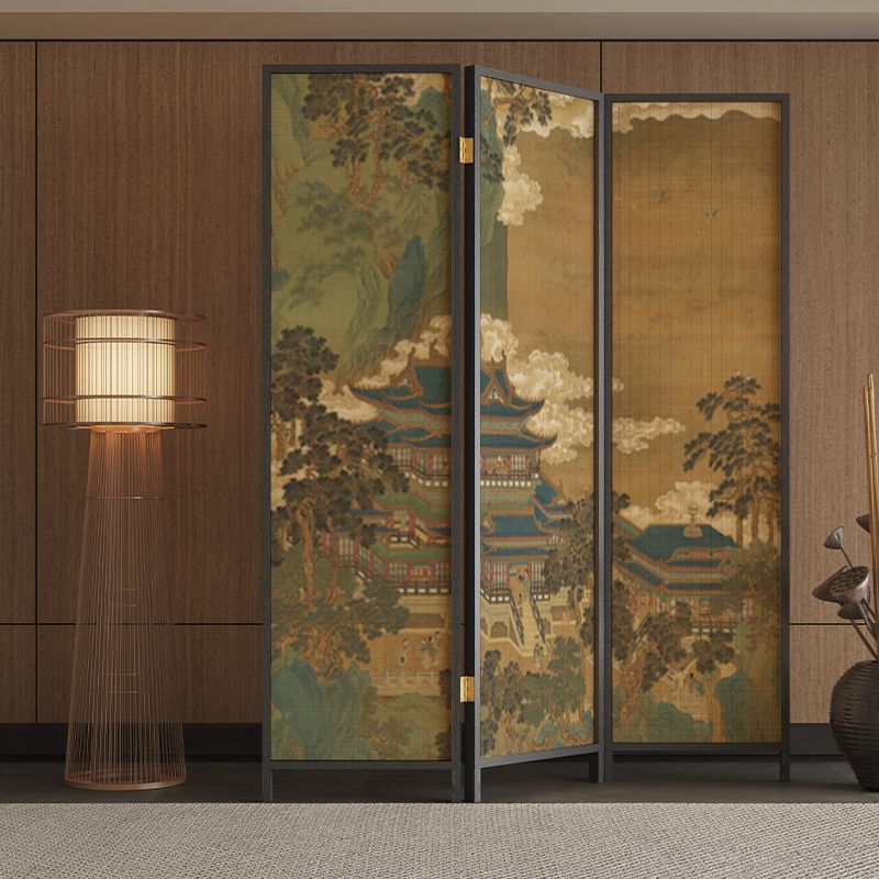 新中式禅意屏风古色古香侘寂隔断客厅遮挡餐厅宋代美学背景中国风|undefined
