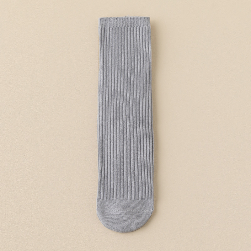 Calcetines de baile infantiles de colores brillantes, calcetines largos de color sólido para niños y niñas, calcetines hasta la pantorrilla de doble aguja, calcetines largos rectos al por mayor.