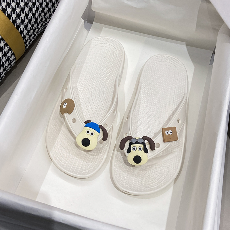 Flip-Flops mujeres de verano al aire libre de dibujos animados casa interior natación antideslizante baño chanclas zapatillas de agua húmeda para estudiantes