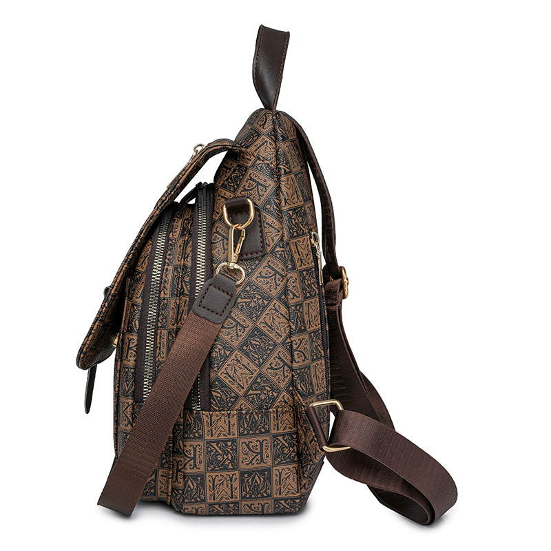 Mochila para mujer 2024 nueva tendencia de la moda mochila para mujer para viajar todo fósforo cuero suave mochila escolar ligera bolso de mujer al por mayor