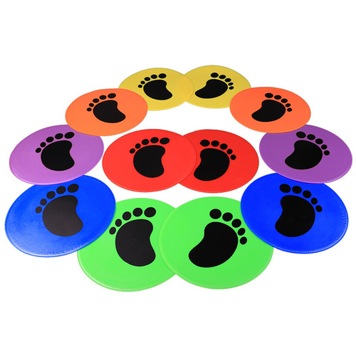 23cm landmark mat handprints and footprints sensory integration fun training mat flat logo disc kindergarten parent-child activity equipment