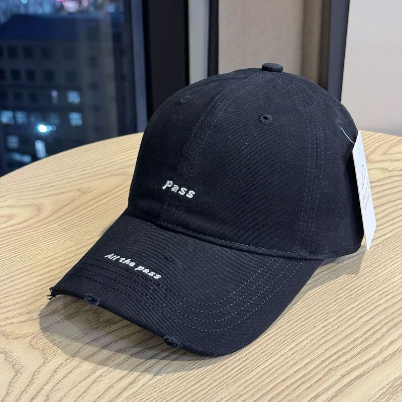 韓国風レター刺繍エッジ野球帽女性用春秋万能シンプルサンハット顔見せ小ひさしキャップ男性用|undefined