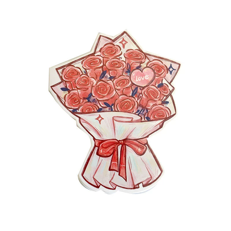 Foldable cards, three dimensional high quality retro postcard, 3D, bouquet, for beloved, Birthday gift
