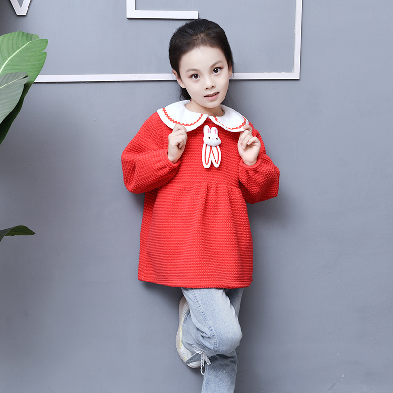 Baby Top 2025 nuevo otoño y invierno engrosado niñas comidas bacon impermeable anti-sucio anti-usado abrigo protector fuera del delantal