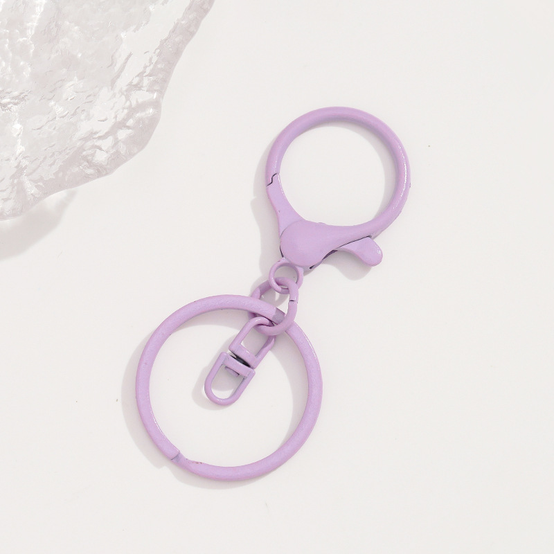 カラーの漆のロブスターボタンの3つのセットは8字のボタンの金属のキーホルダーのキーホルダーのDIYのアクセサリの部品を掛けます。|undefined