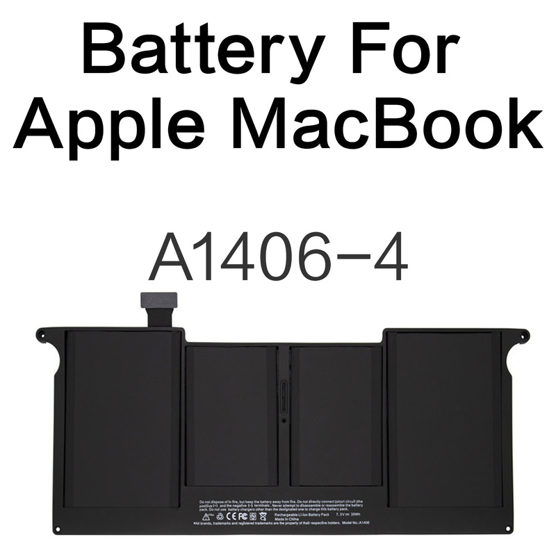 A1406-4 Original Battery Suitable for Apple Laptop MacBook Air 11inch A1370 2011 Model