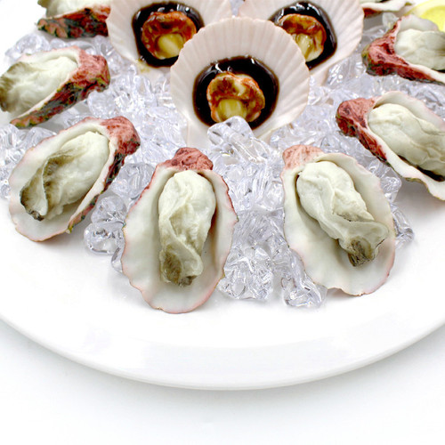 Simulated food barbecue oysters and scallops model decoration photography props hotel window display play house toys