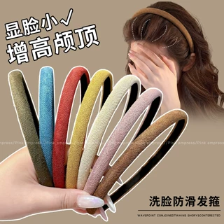 多巴胺彩色发箍女日常外戴高颅顶高级感发卡头箍洗脸防滑细边头饰