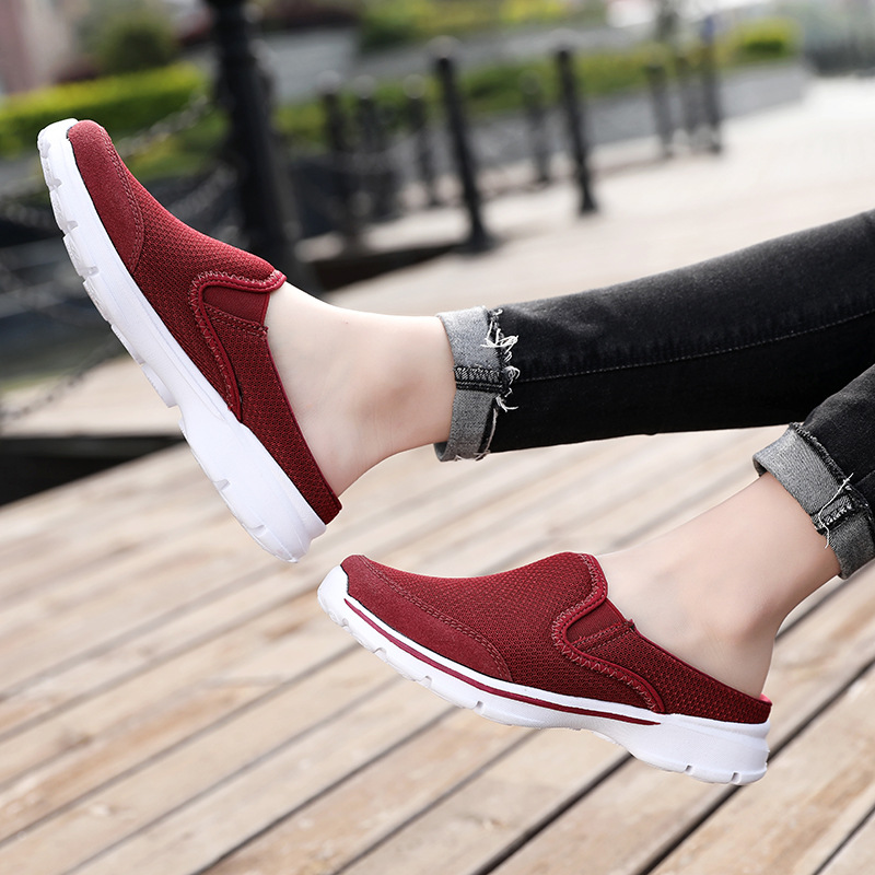 Scarpe casual donna in mesh senza lacci basse leggere_voghion.com