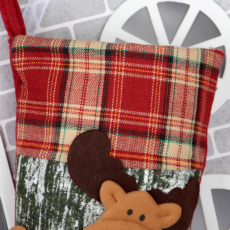 Christmas Sock Gift Bag Large Christmas Decoration Pendant Santa Claus Sock Candy Bag Kindergarten Children_voghion.com