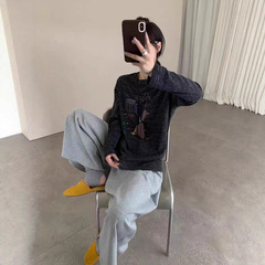 可补3915小马印花拉毛长袖T长60-仅供货经销商不退换