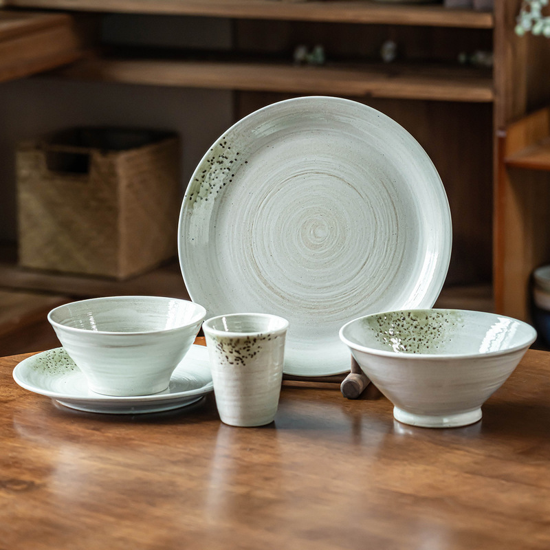 Design-Inspired Ceramic Tableware Set for Home Use, Rice Bowls, Round Dinner Plates, Creative Handleless Cups, Hand-Held Cups, Wholesale Design-Inspired Ceramic Tableware Set for Home Use, Rice Bowls, Round Dinner Plates, Creative Handleless Cups, Hand-Held Cups, Wholesale