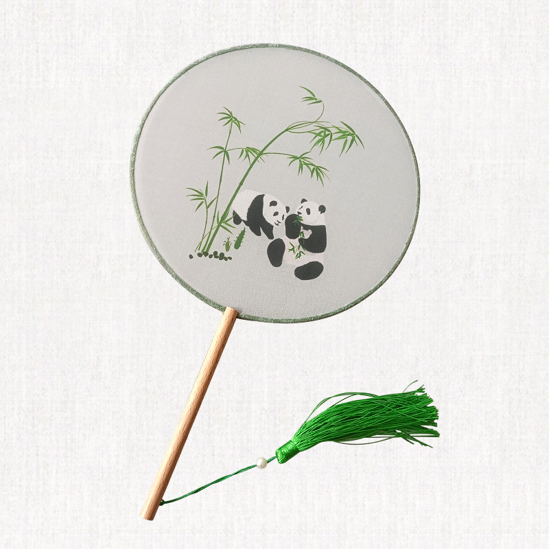 Abanderado estampado grupo abanico 2024 nuevo estilo flor animal abanico antiguo al por mayor Hanfu cheongsam traje antiguo abanico de baile