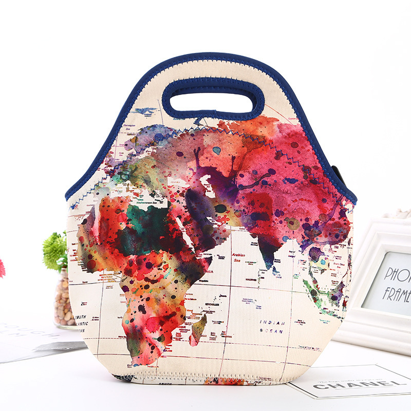 Children's Lunch Bag Portable Creative Printing Thermal Insulation Outdoor Outdoor picnic Bag Multi-color Creative