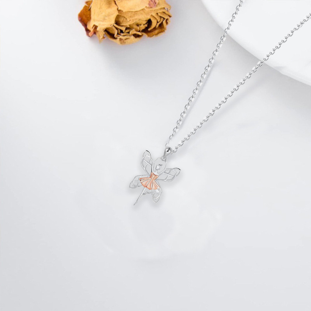 Ballet fee hanger ketting voor dames elegant minimalistisch sieraad_voghion.com