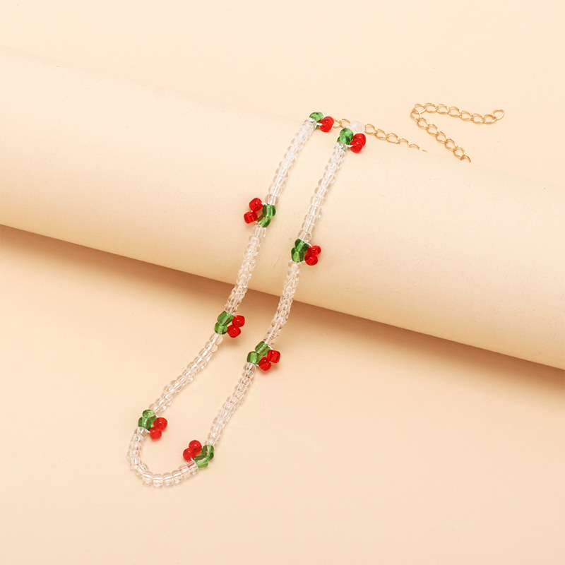 fashion crystal beaded necklace bracelet ring setpicture8